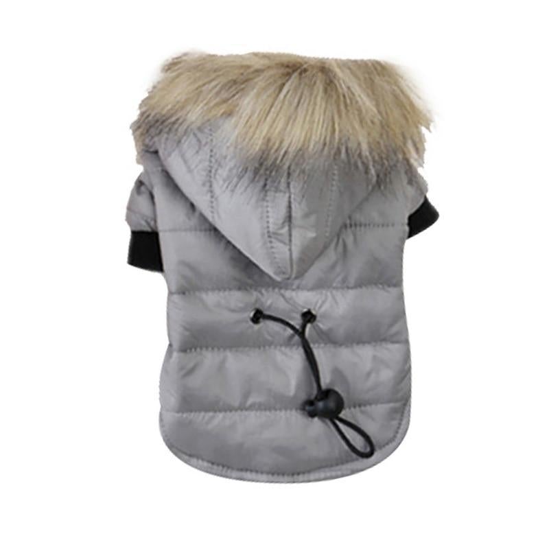 Warm Fur Hooded Pet Winter Coat